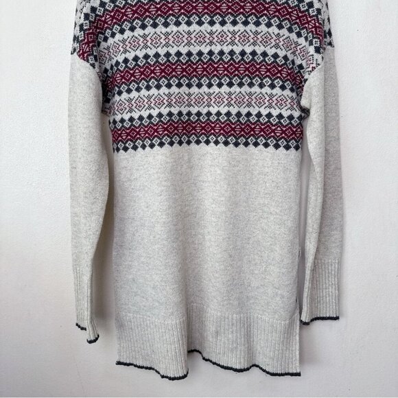 Eddie Bauer Womens Xsmall Fair Isle Nordic Cowl Neck Wool Blend Pullover Sweater - Picture 12 of 13